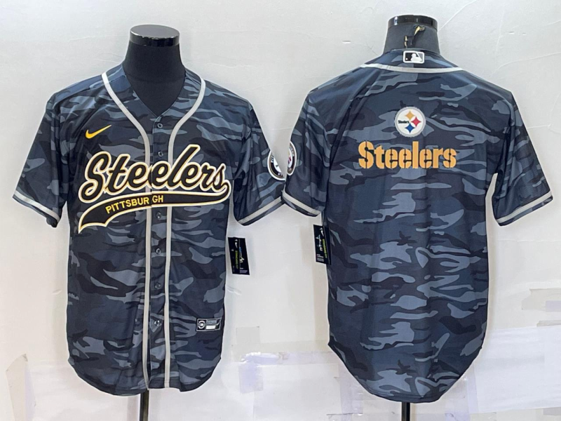 Men's Pittsburgh Steelers Gray Camouflage Jersey